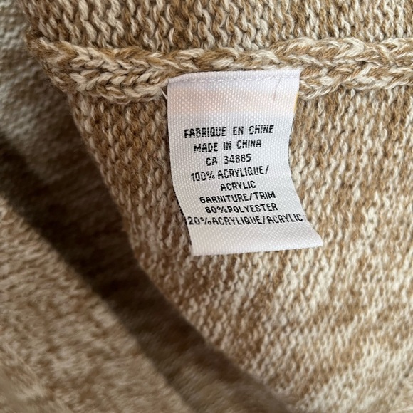 Lady Dutch Tan Knit Short Sleeve Cardigan with Pockets Size Large - Picture 5 of 6